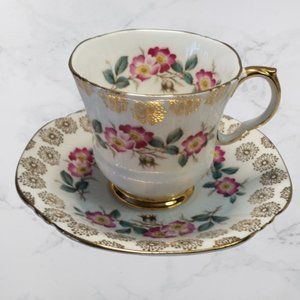 Bone China Tea Cup and Saucer Set - by Ridgway Potteries Ltd.